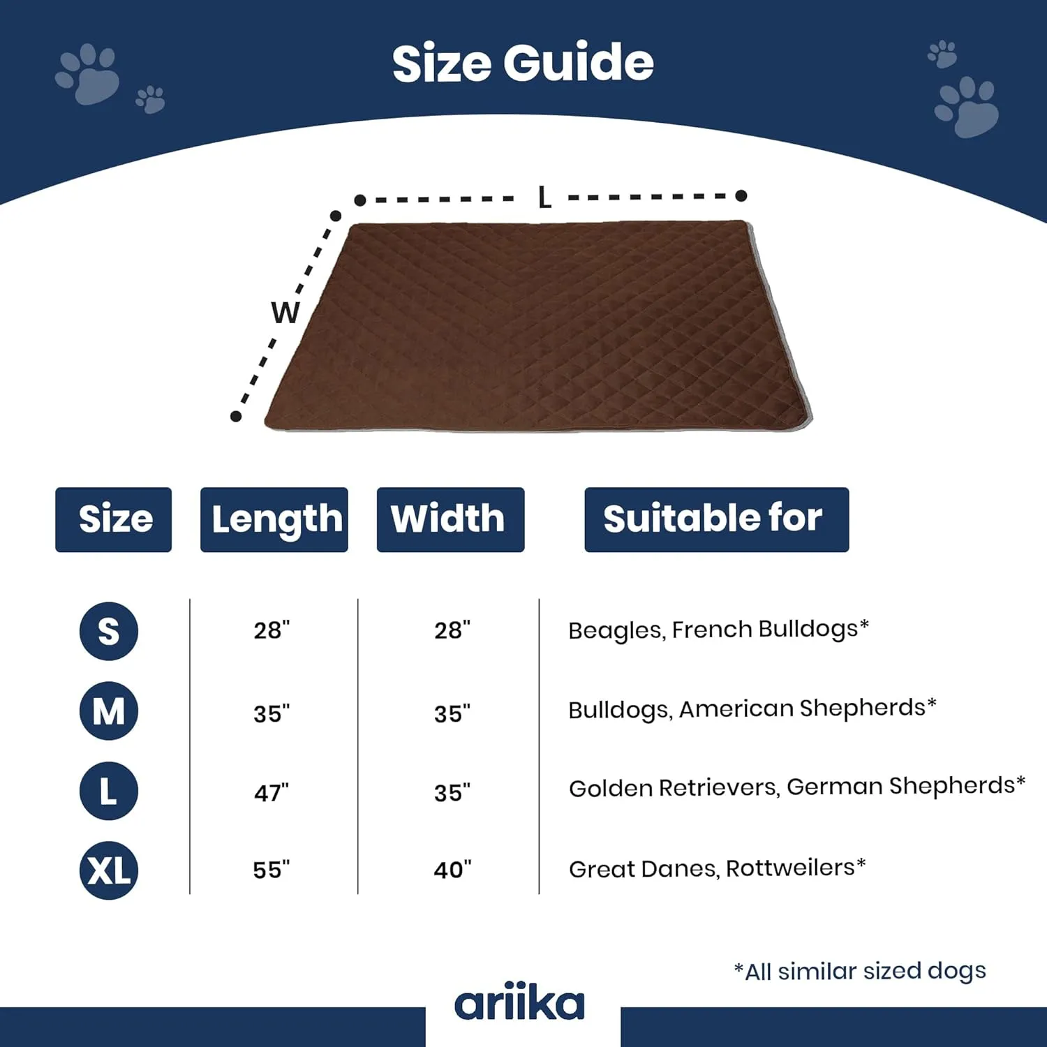 ariika Waterproof Couch Covers for Pets - Durable, Scratch-Resistant - Eco-Friendly Polyester & Cotton Mix, Odor-Free, Ideal for All Breeds - Dog Bed Cover for Sofa, Floor, Car Seats and Bed