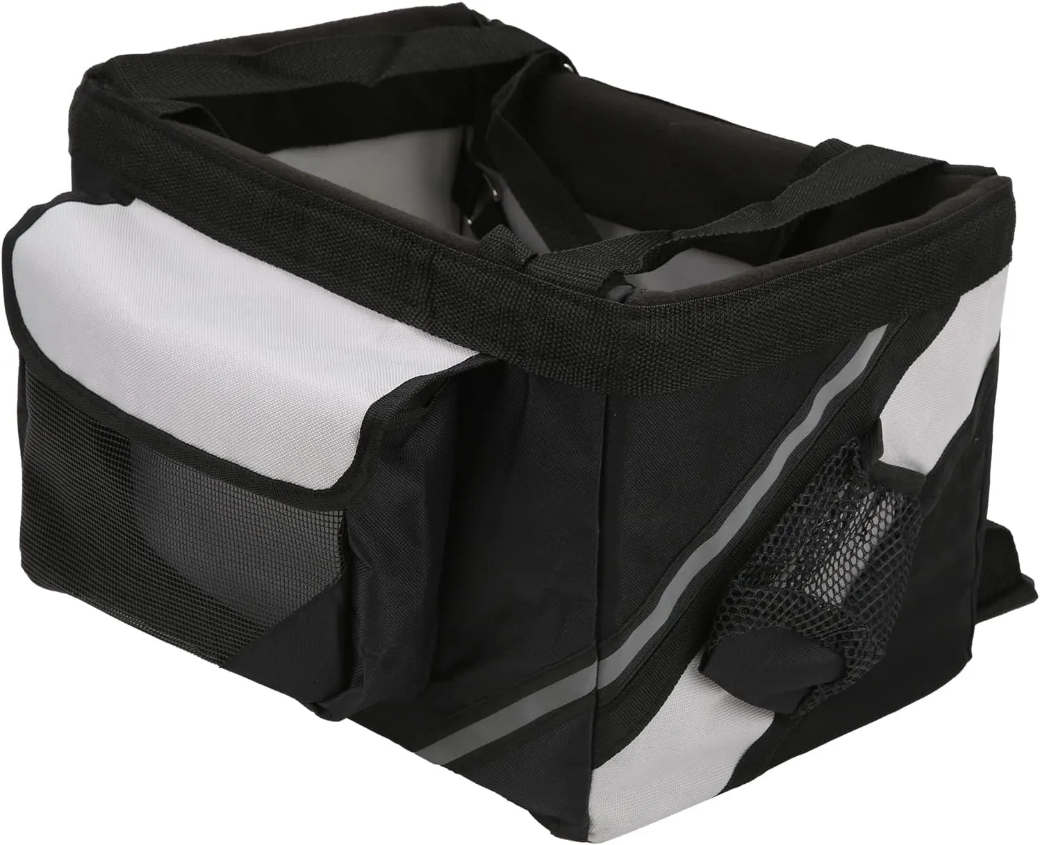 Bike Basket Front, Knee Scooter Basket Dog Basket for Bike Removable Small Pet Cat Dog Carrier Quick Release Bike Handlebar Front Basket for Commuting Shopping Camping
