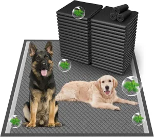 Boscute XXL Thicken 6 Layers Heavy Absorbent 30"x36" Pet Training Dog Pee Pads   Odor-Control Super Absorbency Charcoal Puppy Pads, Jumbo Size 36"x36" Leak-Proof Pet Training Pee Pads with Adhesive St