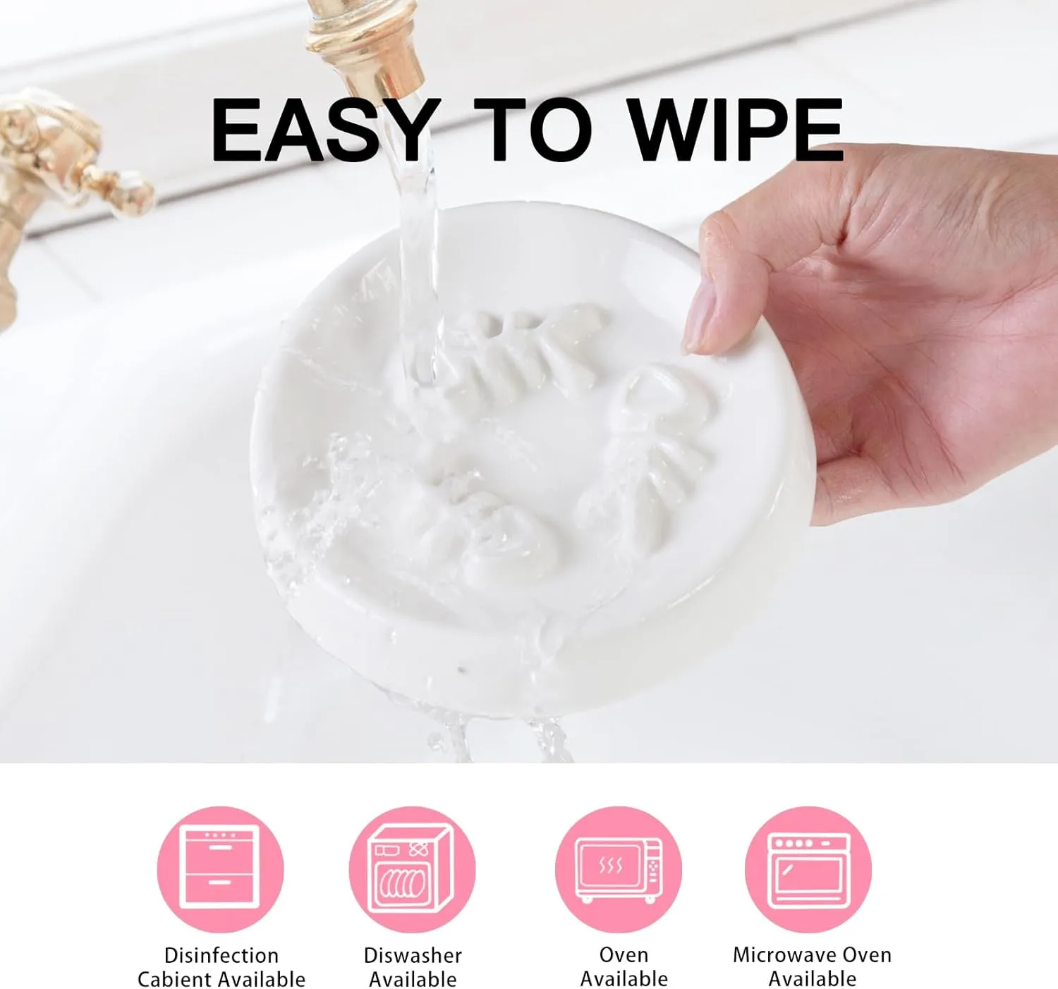 Ceramic Cat Feeder Bowl with Stand, Slow Eating, Healthy Diet, 8.4x3x8.4 inches, 2.0 lbs, Medium, All Life Stages, Bone-White, Feeder for Indoor Pets