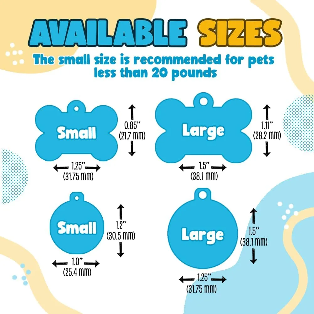 Christmas Dog Cat Pet ID Tag - Cute and Funny Holiday Sayings On The Front - Contact Info on The Back (Dear Santa I Can Explain)