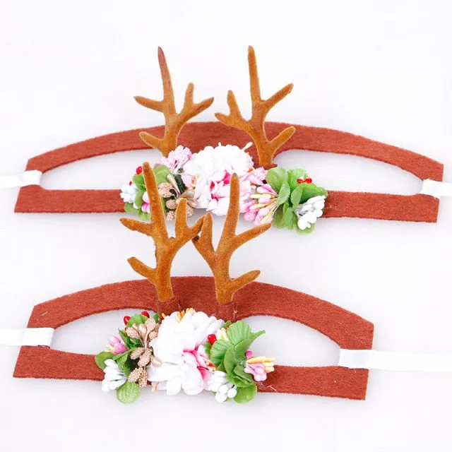 Christmas Pet Antler Headdress Headband