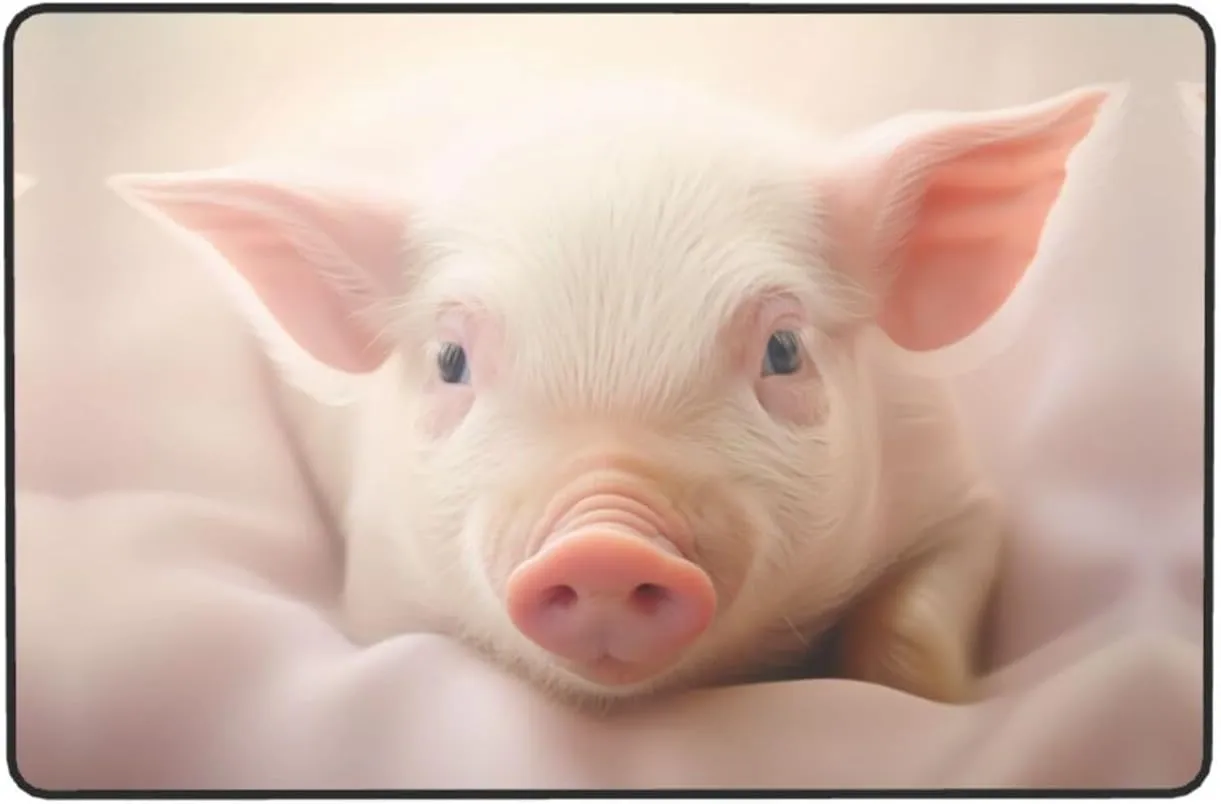 Cute pet Pig Printed Anti-Slip Floor mat Carpet Rug 72"x48" for Living Room Office Coffee Table Bed Balcony