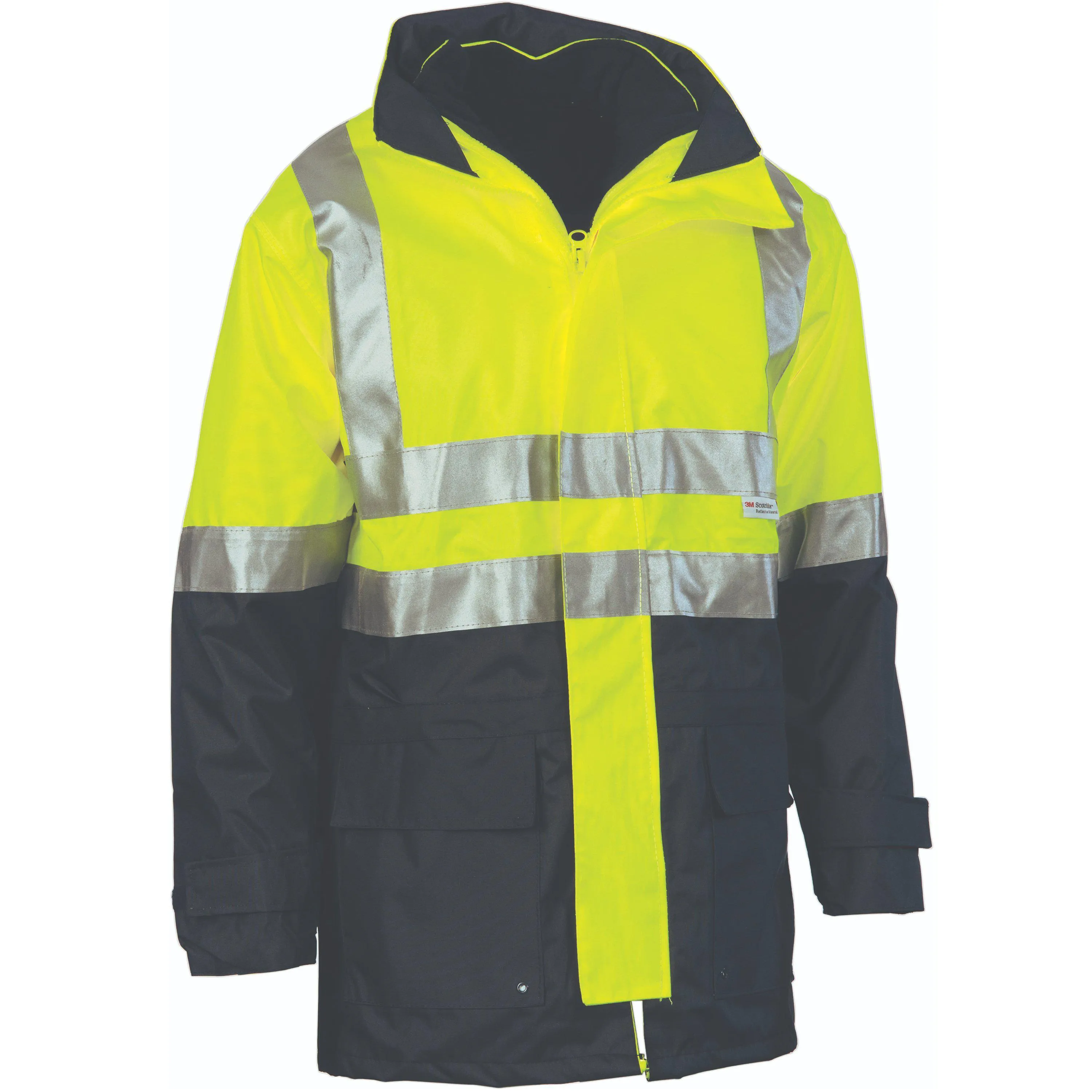 DNC Taped HiVis 2-Tone "4in1" Breathable Jacket - 3864