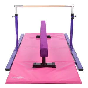 Elite Aluminium 3m 30cm High Beam, 2 x Mats, and Bar Combo