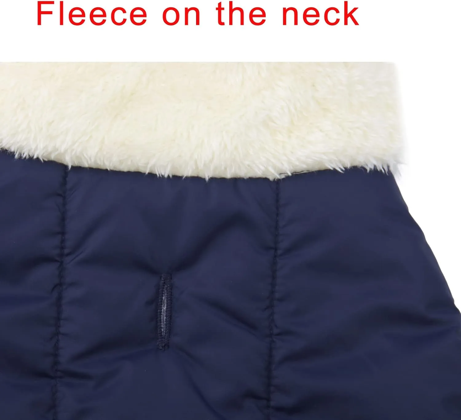 Fleece Lined Warm Dog Jacket for Puppy Winter Cold Weather,Soft Windproof Small Dog Coat,Blue M