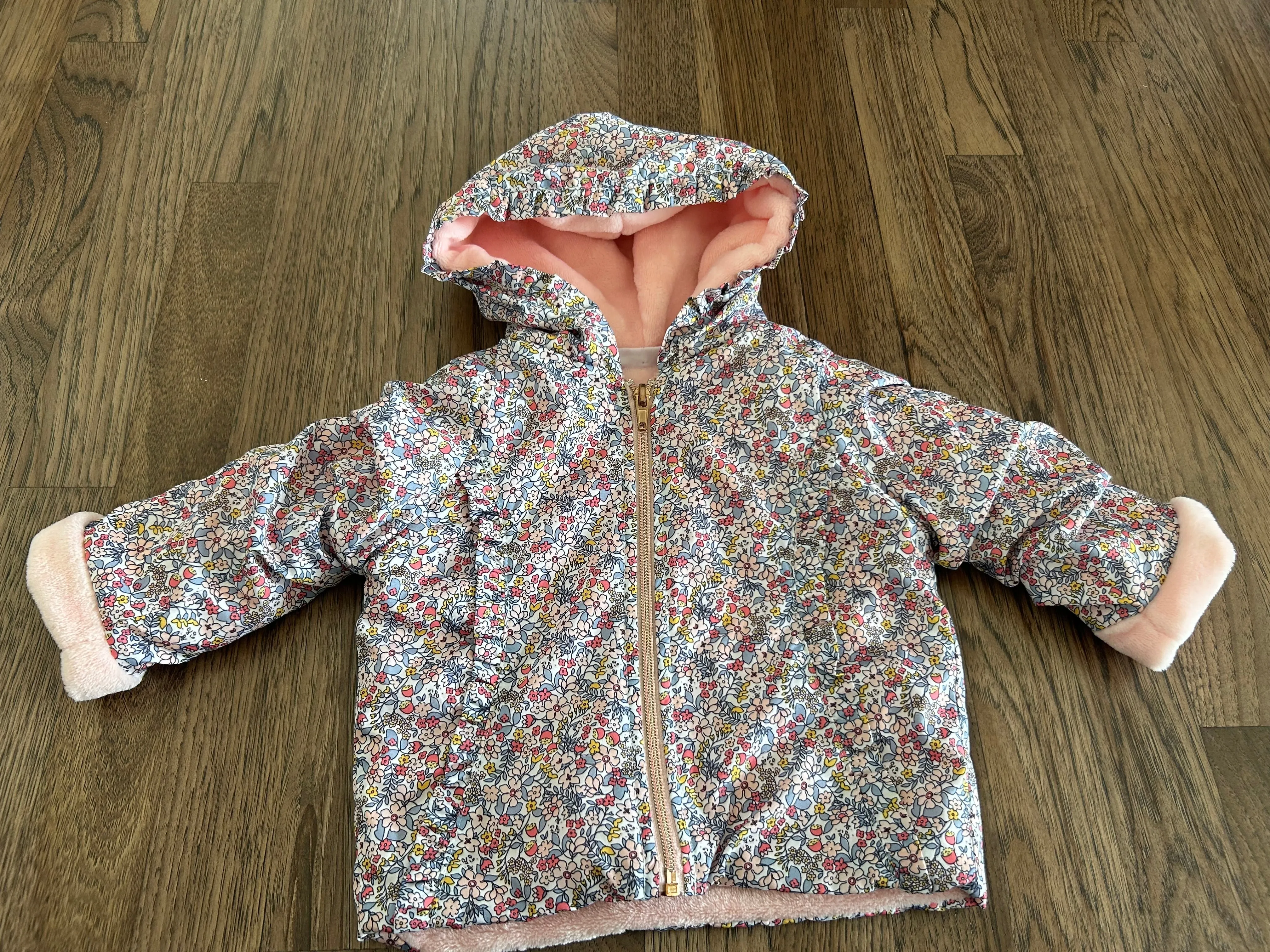 Floral fleece lined jacket 12 mos - Penelope Mack, Kids 12 Month (9-12M)