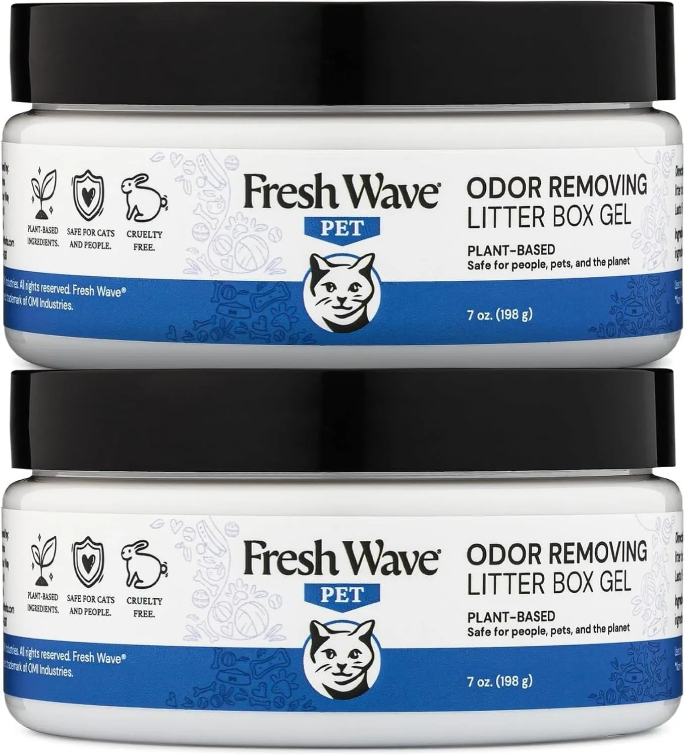 Fresh Wave Odor Removing Litter Box Gel, 7 oz. |Pack of 2 | Safer Pet Odor Eliminator for Home and Litter Box Area