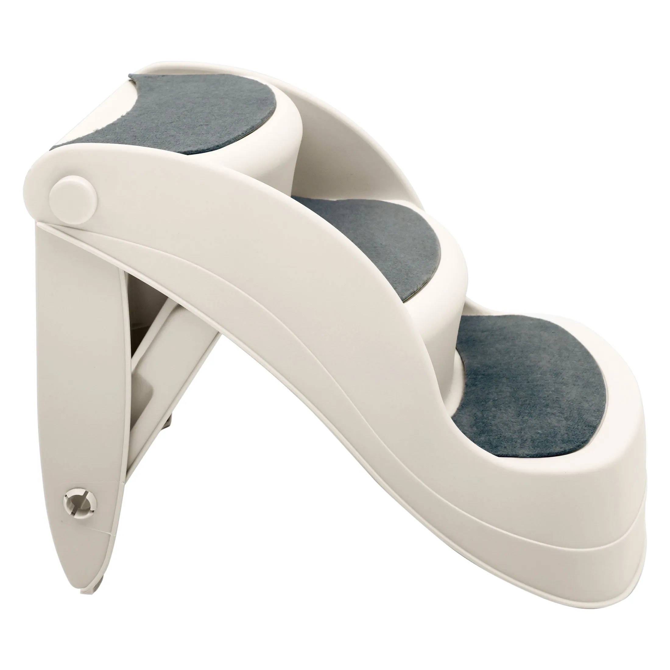 Furtastic 38cm Foldable Pet Stairs Ramp (White)