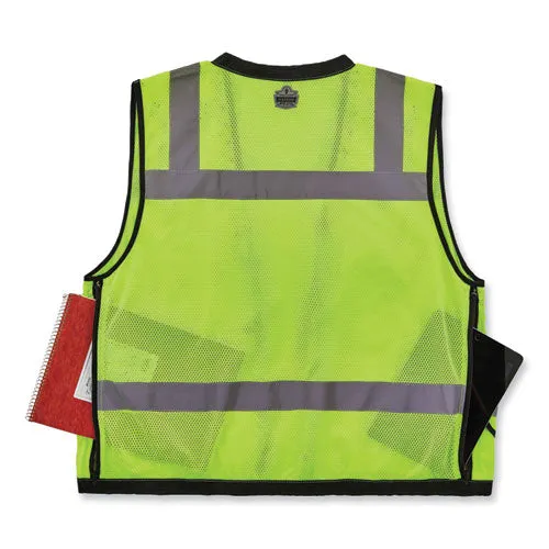 Glowear 8253hdz Class 2 Heavy-duty Mesh Surveyors Vest, Polyester, Large/x-large, Lime, Ships In 1-3 Business Days