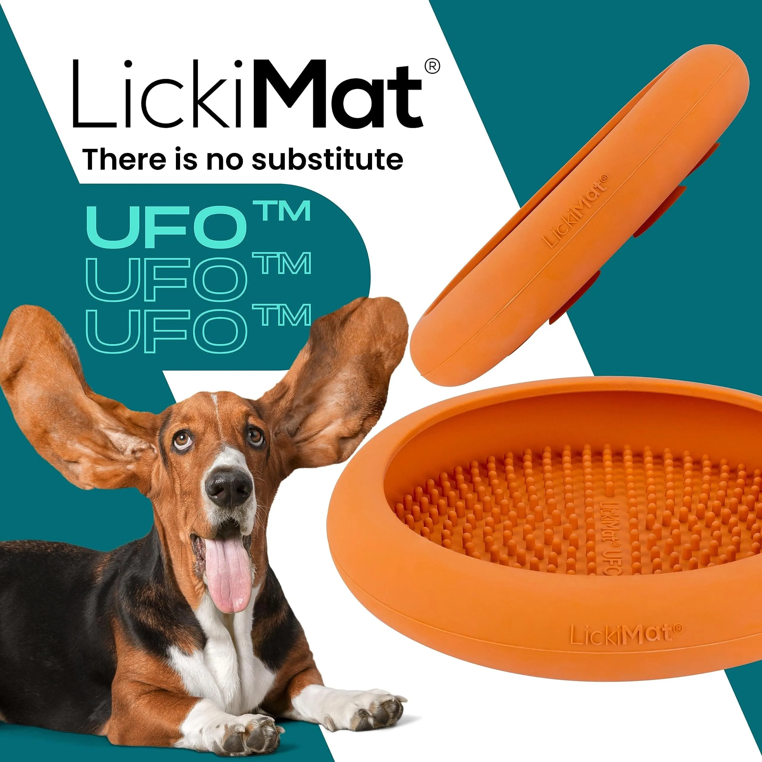 Innovative Pet Lickimat UFO Suction Grip Slow Feeding Rubber Cat and Dog Bowl - Purple