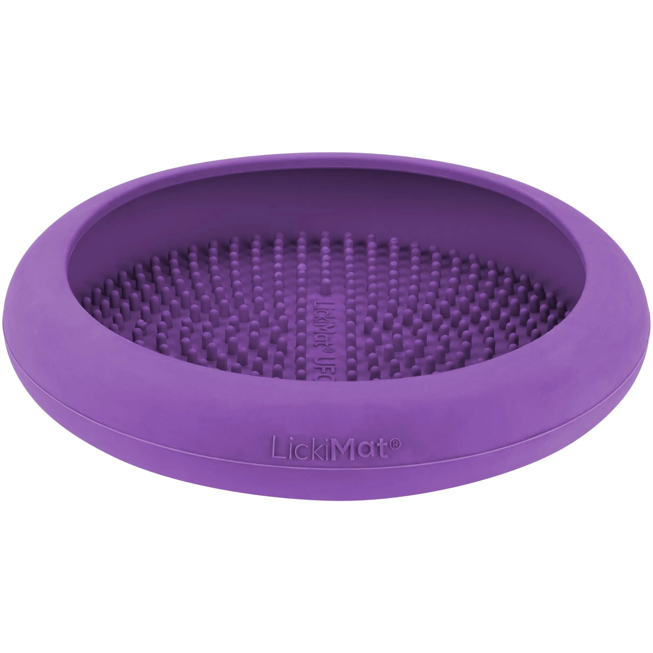 Innovative Pet Lickimat UFO Suction Grip Slow Feeding Rubber Cat and Dog Bowl - Purple