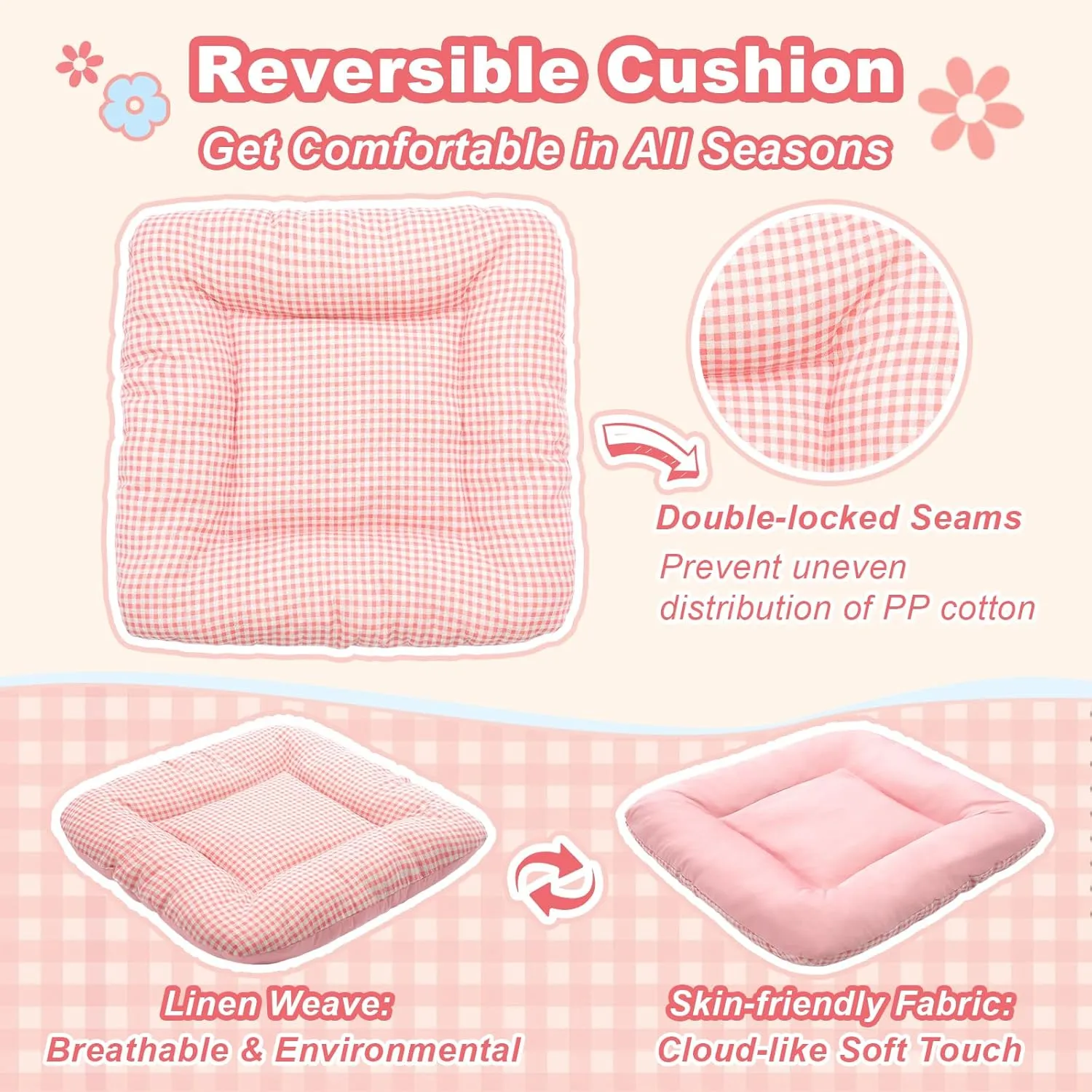 Jiupety Indoor Dog House with Frame, Cute Dog Tent Bed with Cover Cave, Breathable, Washable, and Foldable House, Suitable for 20-40 Lb, Large (25"25"25"), Pink