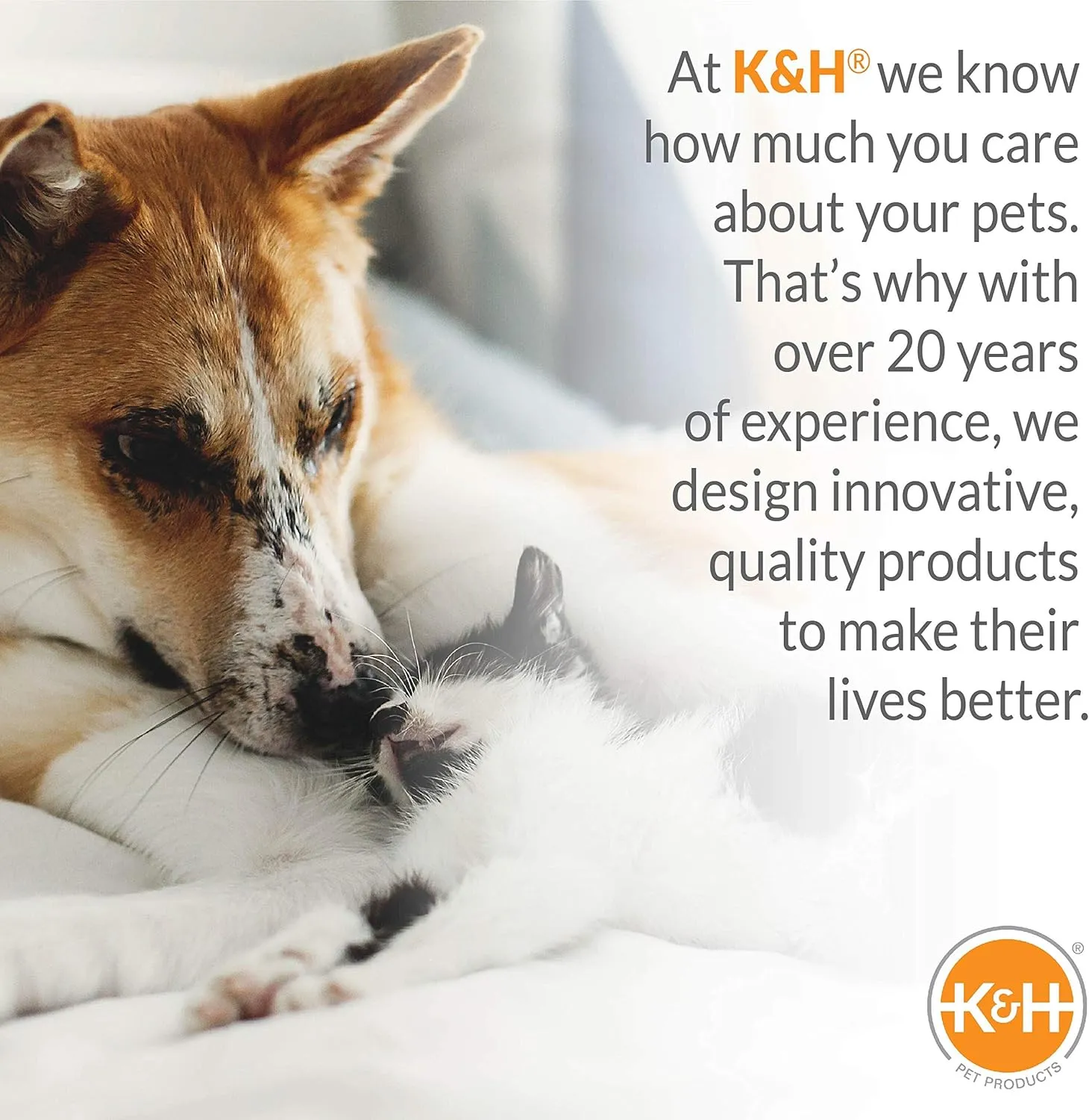 K&H Pet Products Mothers Heartbeat Puppy Crate Pad Gray Fleece Medium/Large Breed Beat 21 X 31 Inches