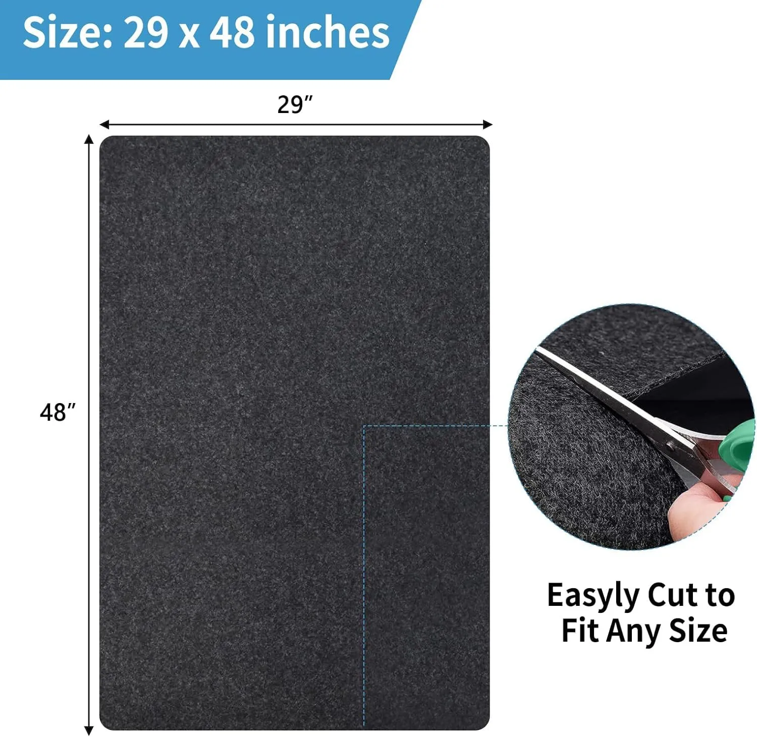 Kennel Pad Dog Crate Mat Liner, Absorbs Urine, Waterproof, Non-Slip, Washable Puppy Pee Pad for Kennel Training - Under Pet Cage to Protect Floors, Thin Cut to Fit Design (48" x 29" - 2 Pack)