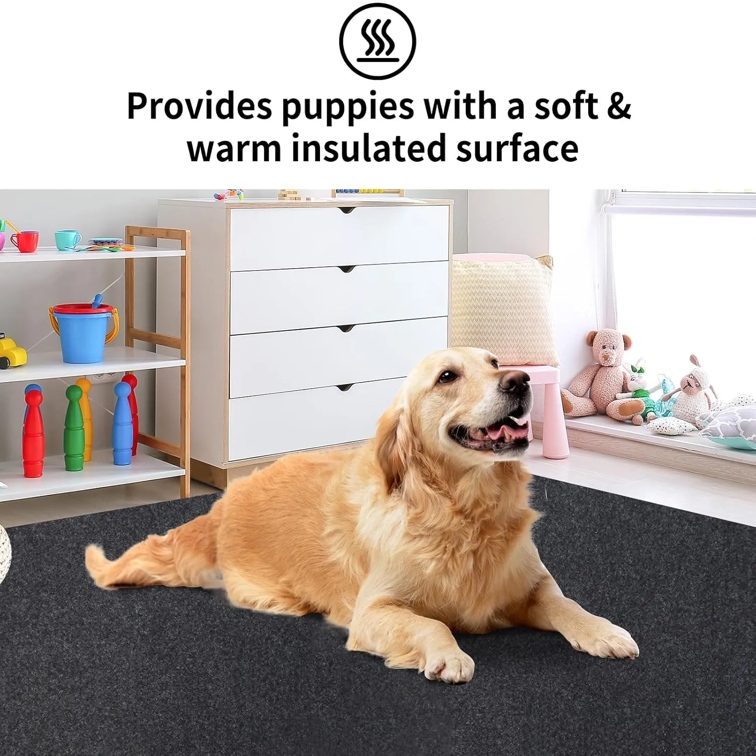 Kennel Pad Dog Crate Mat Liner, Absorbs Urine, Waterproof, Non-Slip, Washable Puppy Pee Pad for Kennel Training - Under Pet Cage to Protect Floors, Thin Cut to Fit Design (48" x 29" - 2 Pack)
