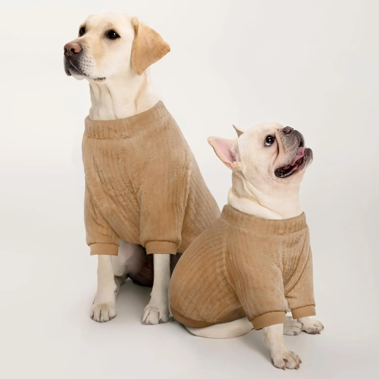 Kuoser Pet Dog Sweatshirt Sweater, Clothes for Small Dogs Girls Boys, Christmas Puppy Sweater for Boston Terrier, Schnauzer (Brown M)