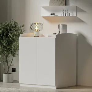 Litter Robot Enclosure, Litter Robot Cabinet, Modern Automatic Litter Box Enclosure Cover for Litter Robot 3 & 4 (White)