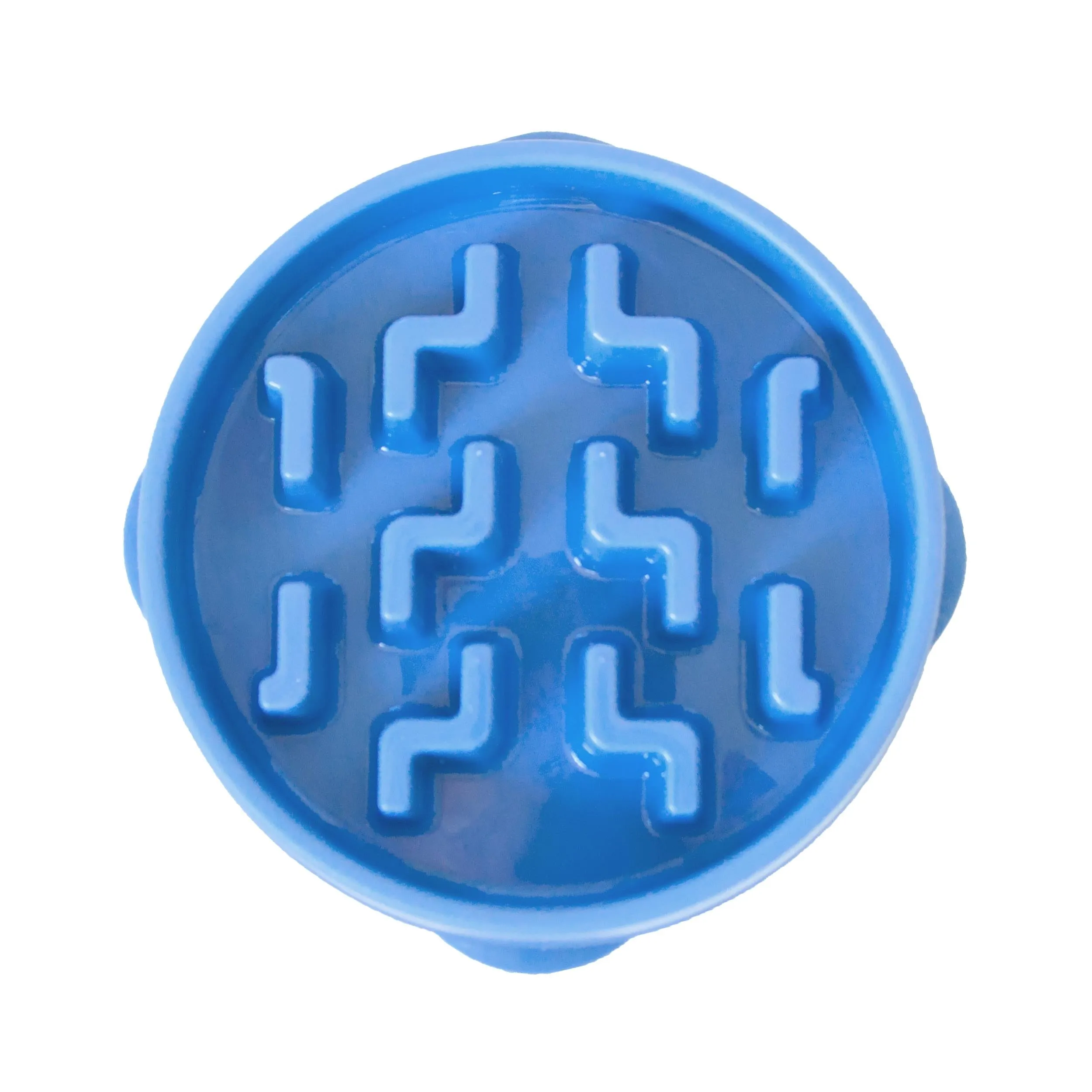 Outward Hound Fun Feeder Slo-Bowl Slow Feeding Dog Bowl - Blue - Medium/Mini
