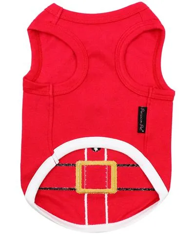Parisian Pet Santa's Outfit Dog Tank Red