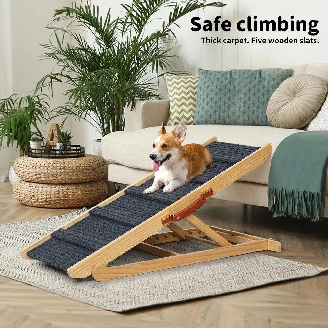 Pawz Premium Wooden Dog Ramp - Adjustable Height