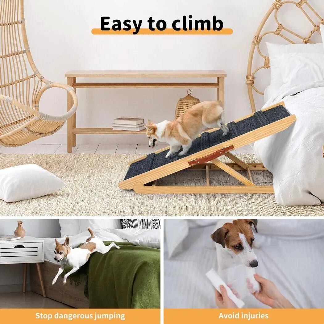 Pawz Premium Wooden Dog Ramp - Adjustable Height