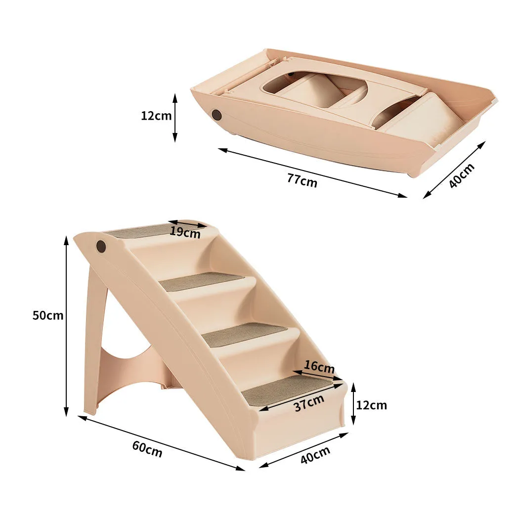 Pet Stairs Ramp, Portable Foldable Ladder, Soft Washable for Dogs