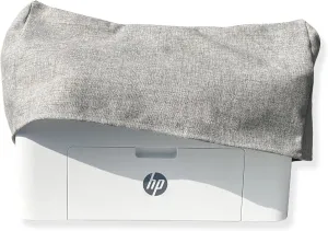 Printer Dust Cover Turntable Cover Case Compatible for EcoTank ET-2803, Linen Look Antistatic Fabric Burlap Decor with Home Style, 24"W x 15"D x 10"H