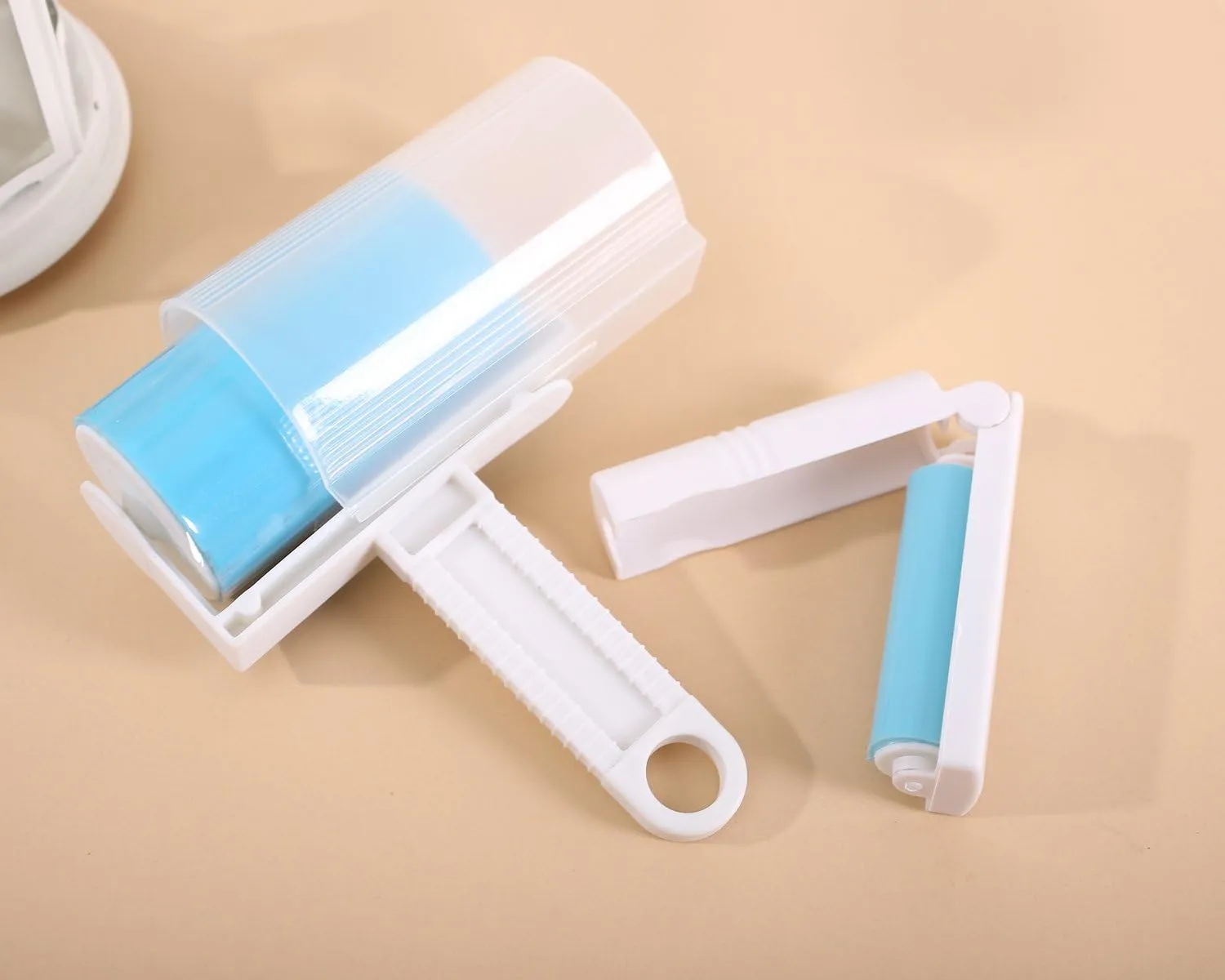 Reusable Sticky Picker Set Cleaner Lint Roller Pet Hair Remover Brush, Blue