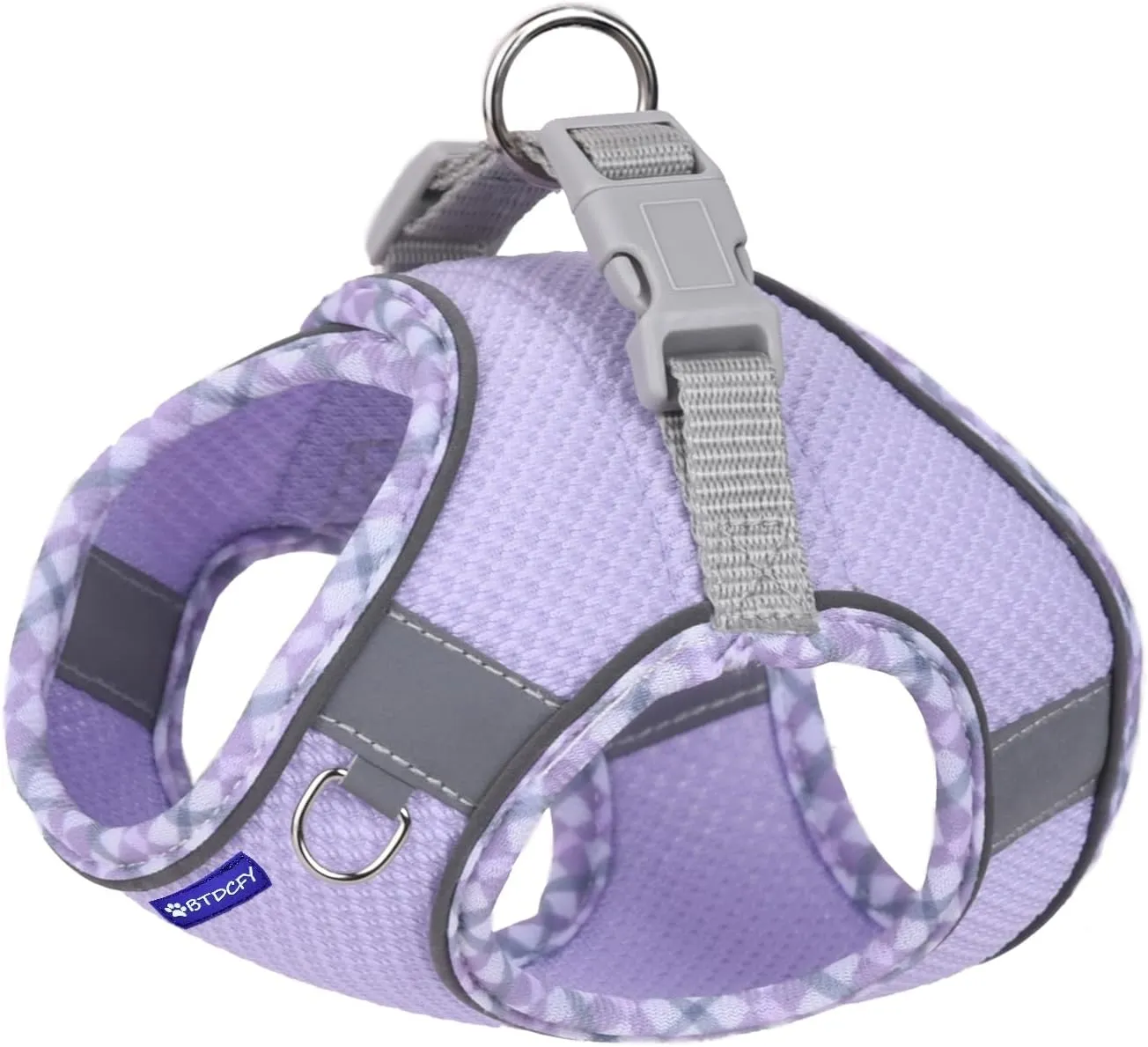 Step in Mesh Dog Harness and Leash Set, Breathable Air Mesh, Reflective, Escape Proof, No Choke, Lightweight, Purple, S(neck:10.5"-12",chest:13.5"-16"), Sporty, Dog, Harness