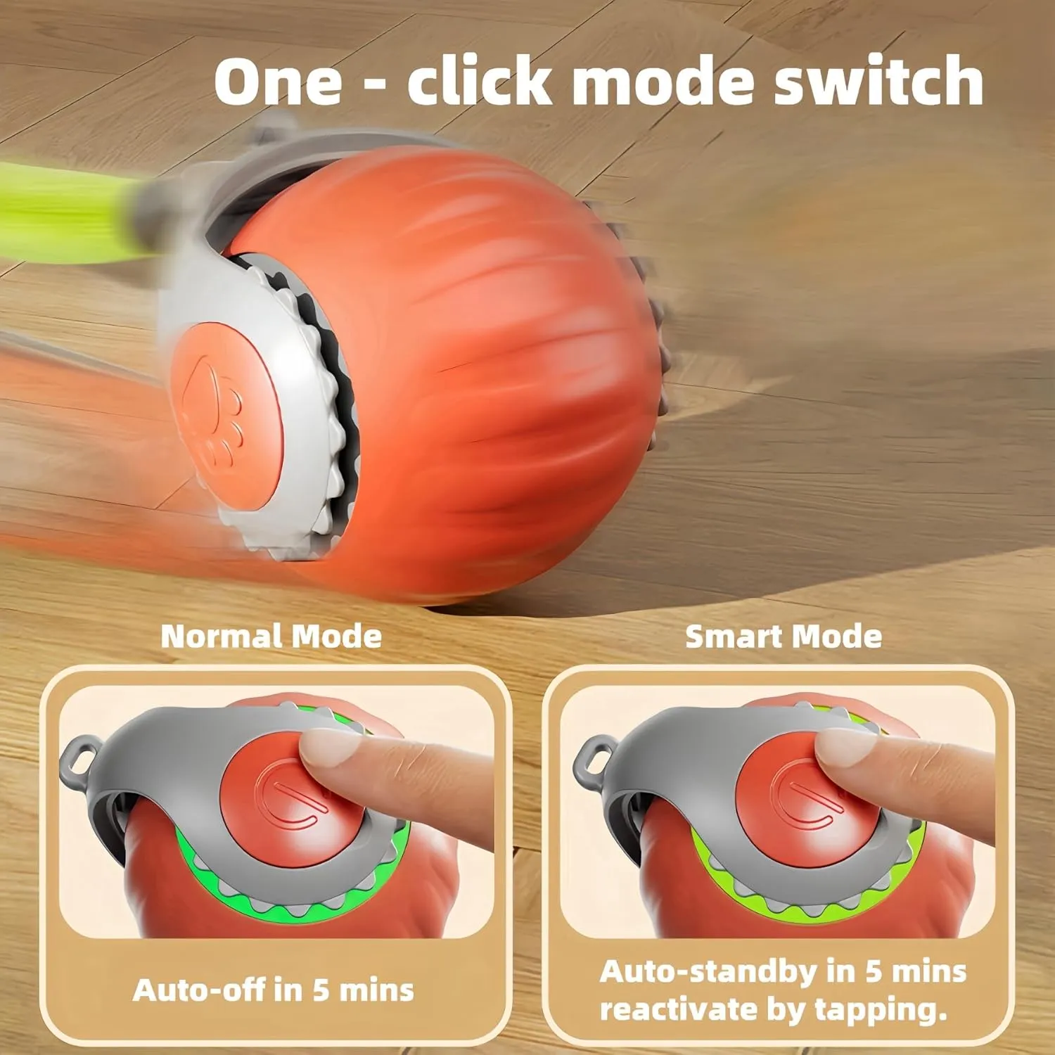 Upgraded Racing Tail 5.0 Indoor Cat Interactive Toy: Sensor Cat Teasing Ball, Pet Electronic Chasing and Exercise Toy, Specially Designed for Bored Cats, Two Modes & One-Click Switching (3 pcs)