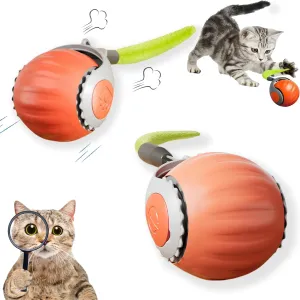 Upgraded Racing Tail 5.0 Indoor Cat Interactive Toy: Sensor Cat Teasing Ball, Pet Electronic Chasing and Exercise Toy, Specially Designed for Bored Cats, Two Modes & One-Click Switching (3 pcs)