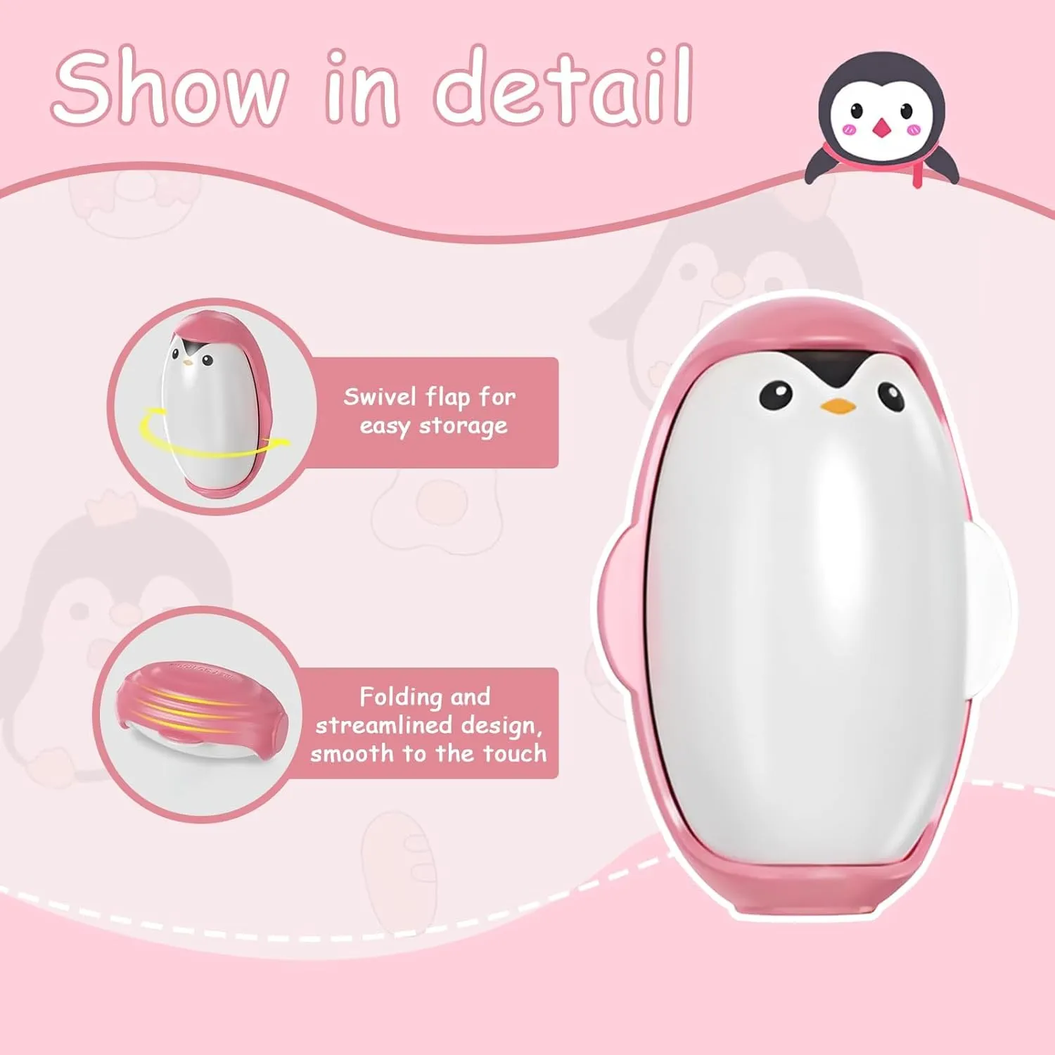 Washable Sticky Roller, Reusable Lint Rollers for Pet Hair, lint Remover for Clothes, Portable Home Travel Lint Roller, Super Sticky Lint Roller Ball for Plush Hair,Clothes Ball Remover (Pink)