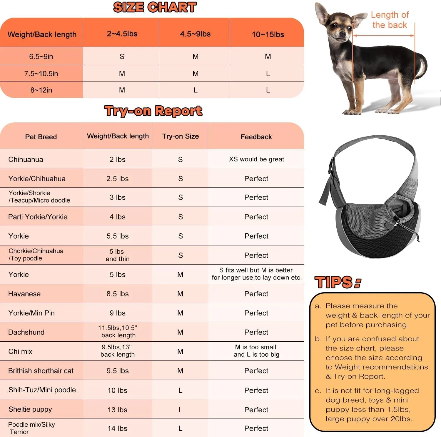 YUDODO Pet Sling Carrier for Small Dogs & Cats  Hands-Free Puppy Carrier with Safety Hook, Large Zipper Pocket, Soft Breathable Mesh, Adjustable Strap & Reflective Strip (Black 1.0 L)